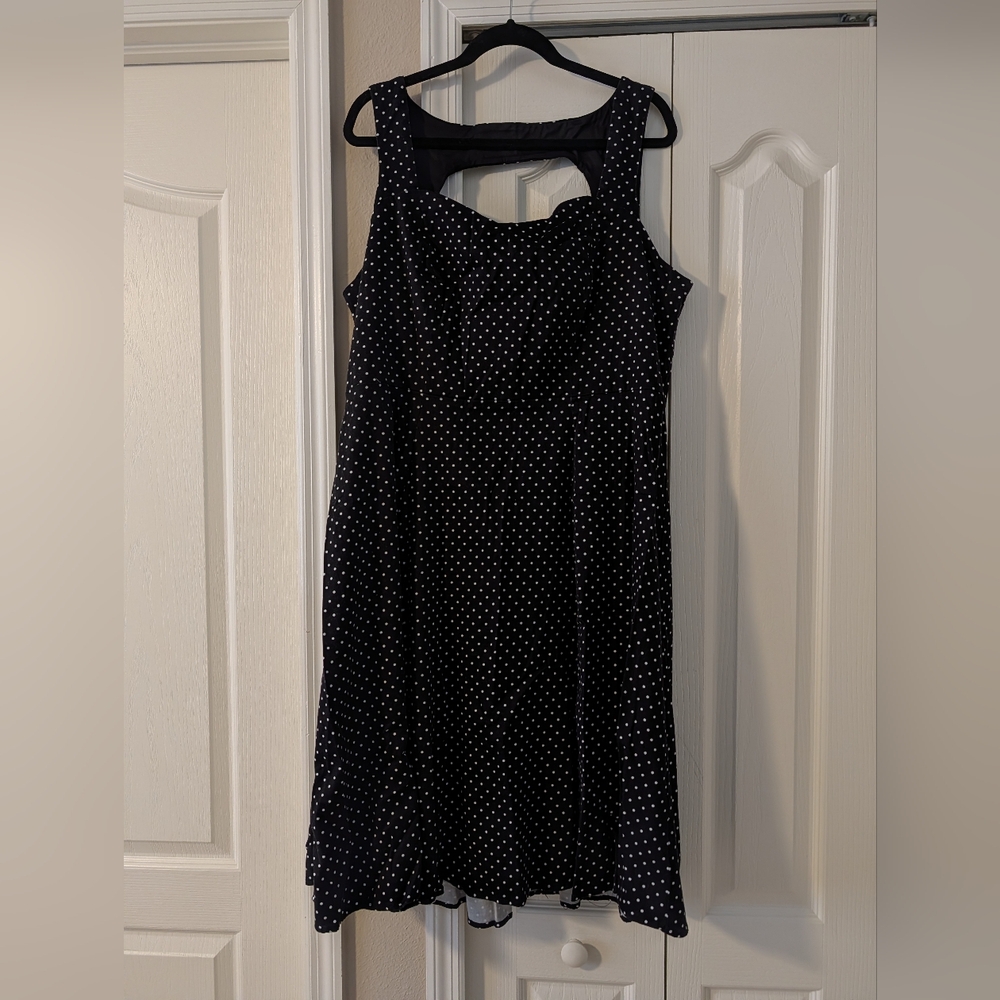 Torrid Black and White Polka Dot Midi Dress